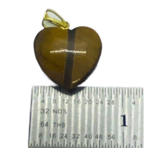 Tigers eye Stones Crystals Heart Round Necklace Pendant Charm Assorted Mix lot - Picture 5 of 8